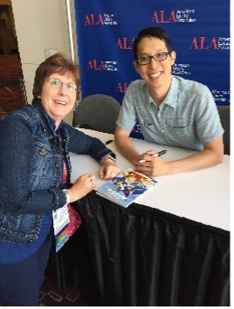 Renée Ousley-Swank with Gene Luen Yang at 2017 ALA Chicago